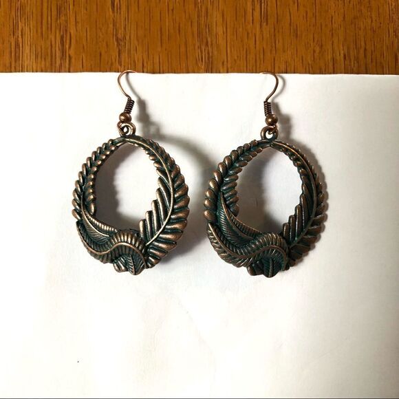 Gothic Antique Style Hoop Earrings (A)94 - Picture 1 of 4